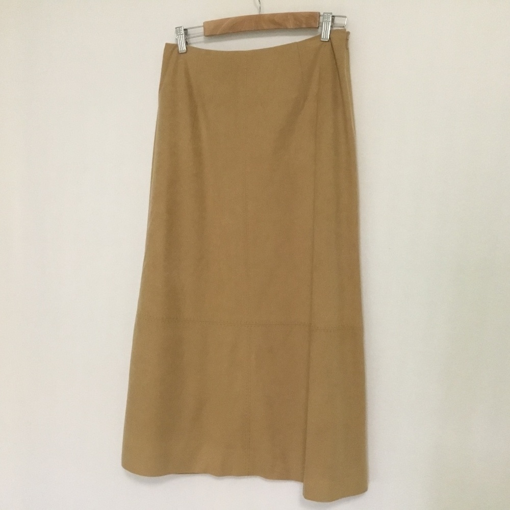 Talbots Maxi Long Faux Suede Tan Skirt Women’s Size 10